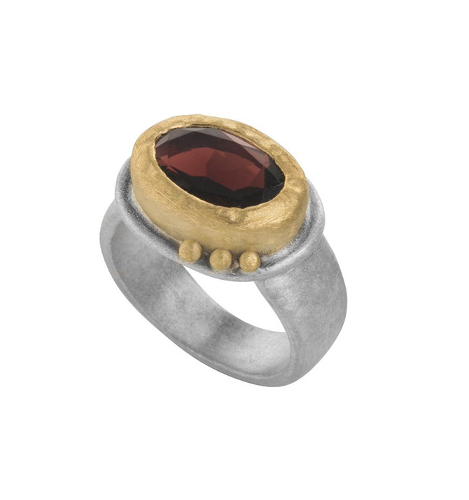 Nava Zahavi Birthday Blessings Garnet Ring