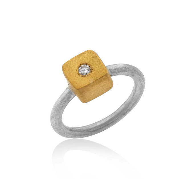 Nava Zahavi Cube Diamond Ring