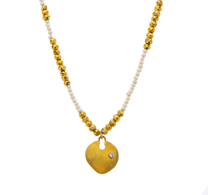 Nava Zahavi Golden Snow Necklace