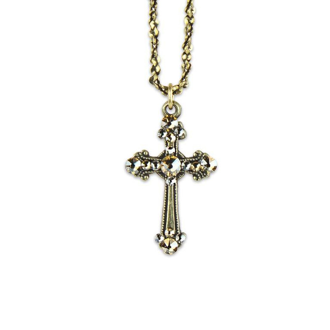 Anne Koplik Thalassa Inspired Golden Shadow Cross Necklace