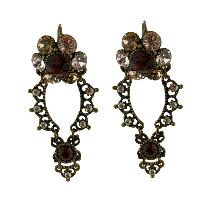 Michal Negrin Lima Swarovski Crystal Hook Earrings