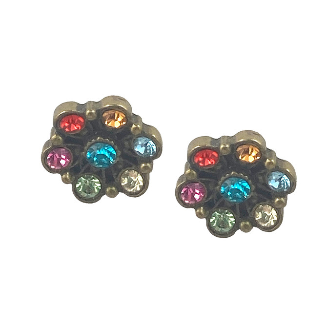 Michal Negrin Handcrafted Multicolor Stud Earrings
