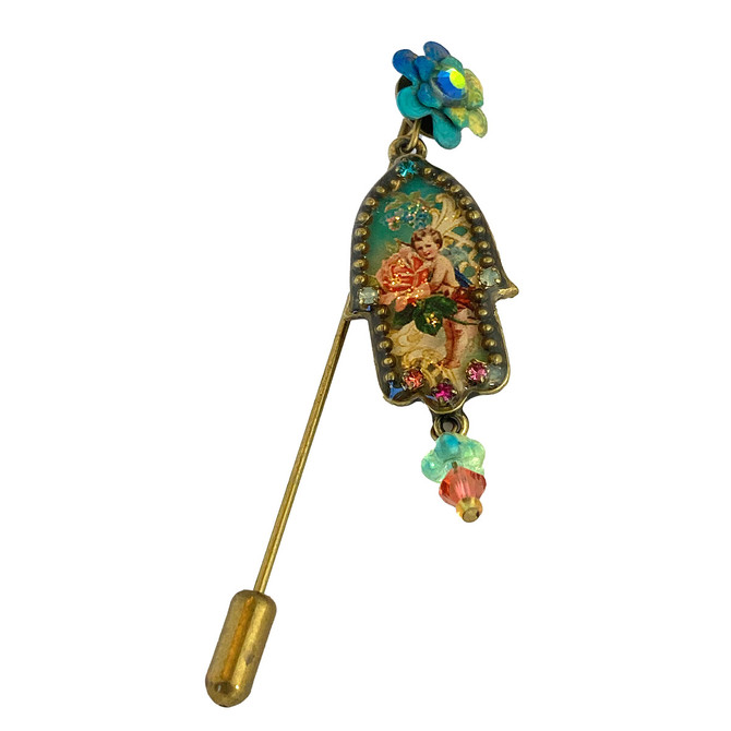 Michal Negrin Angel Hamsa Brooch