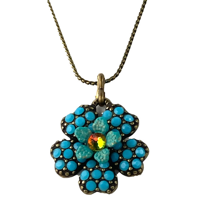 Michal Negrin Flower Dream Happy Swarovski Crystals Necklace