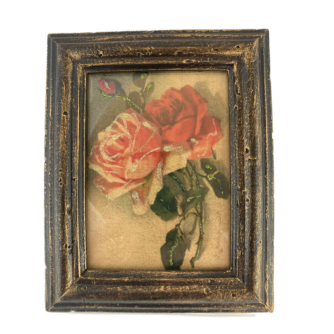 Michal Negrin Swarovski Crystals Roses Framed picture