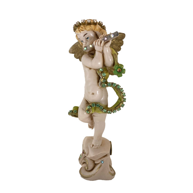 Michal Negrin Musical Cupid Statue Swarovski Crystals