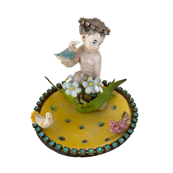 Michal Negrin Angel Pond Statue Swarovski Crystals