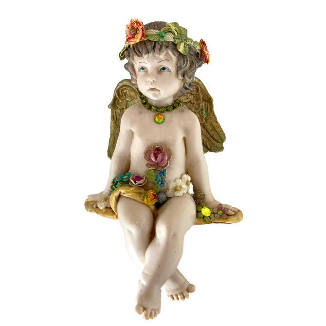 Michal Negrin Handcrafted Candy Tray Angel Statue