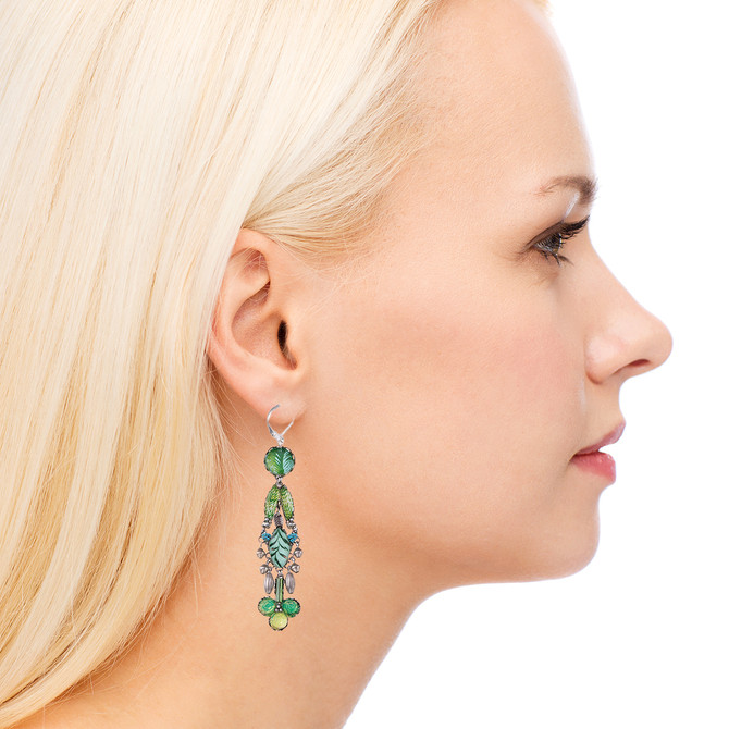 Ayala Bar Cartwheel Meadow Lime Earrings