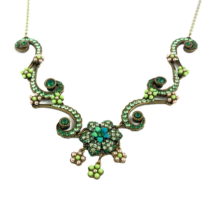 Michal Negrin Defiant Lily Swarovski Crystal Necklace