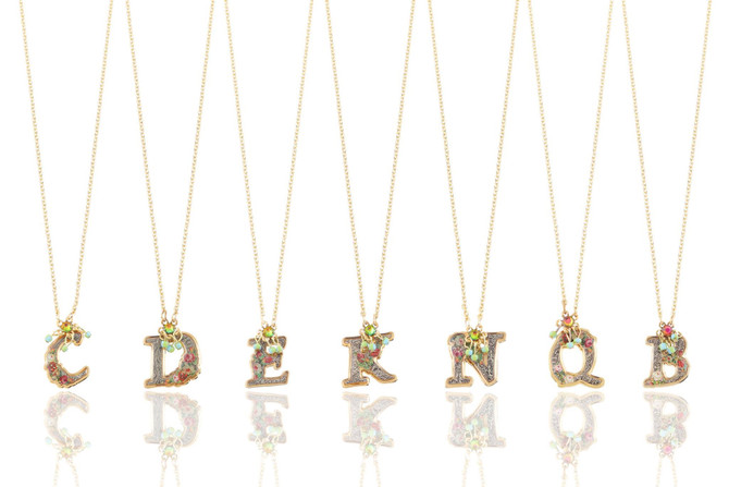 Michal Negrin Victorian Initial Necklace