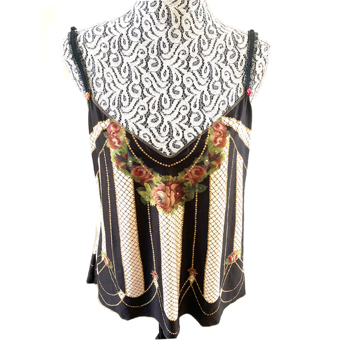 Michal Negrin Sally Printed Uniqe Tank Tops Size XL