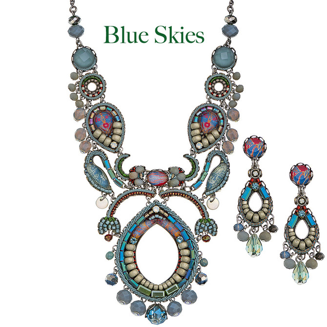 Ayala Bar Blue Skies Necklace and Earrings Set