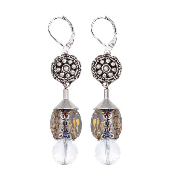 Ayala Bar Transcendent Devotion Honey Comb French Wire Earrings