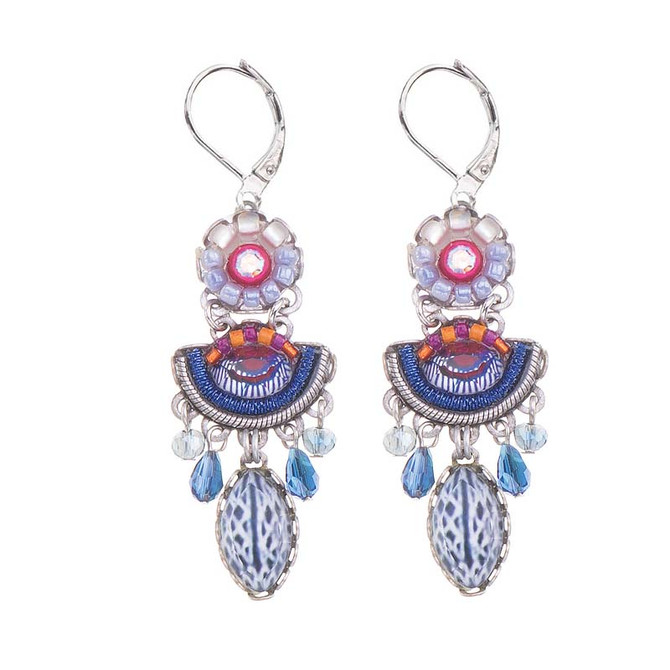 Ayala Bar Morning Glory Lotus French Wire Earrings