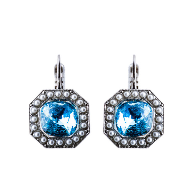 Mariana Octagon Cluster French Wire Earrings in Blue Moon - Preorder