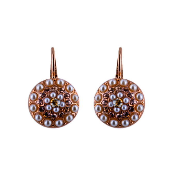 Mariana Pave French Wire Earrings in Cookie Dough - Preorder