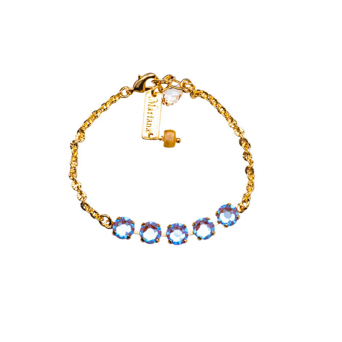 Mariana Petite Five Stone Chain Bracelet in Sun-Kissed Horizon - Preorder