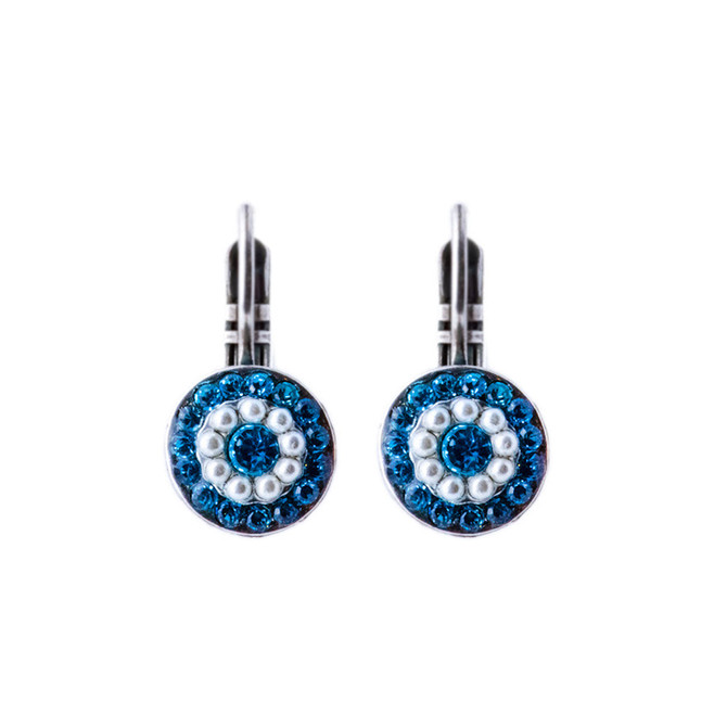 Mariana Petite Pave French Wire Earrings in Blue Moon - Preorder
