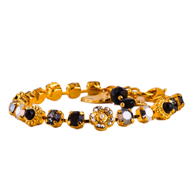 Mariana Petite Flower and Cluster Bracelet in Rocky Road - Preorder