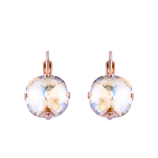 Mariana Cushion Cut French Wire Earrings in Golden Shadow - Preorder