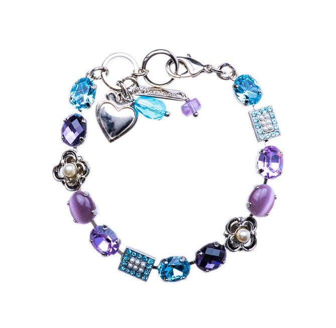 Mariana Oval and Square Cluster Bracelet in Blue Moon - Preorder
