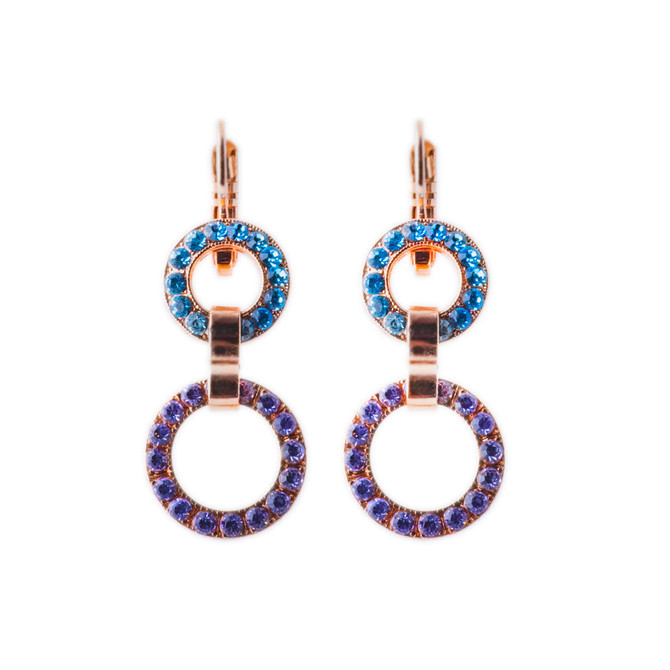 Mariana Double Open Circle French Wire Earrings in Blue Moon - Preorder