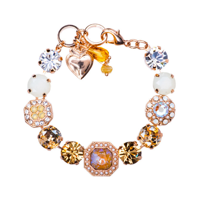 Mariana Lovable Square Cluster Bracelet in Butter Pecan - Preorder