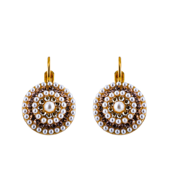 Mariana Lovable Pave French Wire Earrings in Cookie Dough - Rose Gold