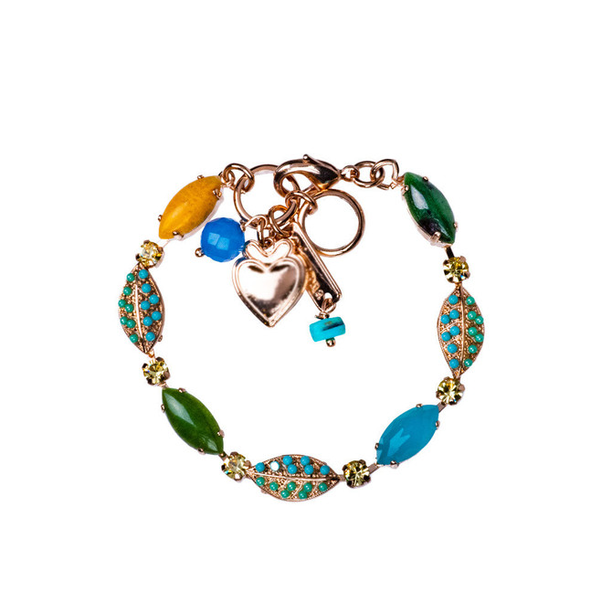 Mariana Marquise Leaf Bracelet in Pistachio - Preorder