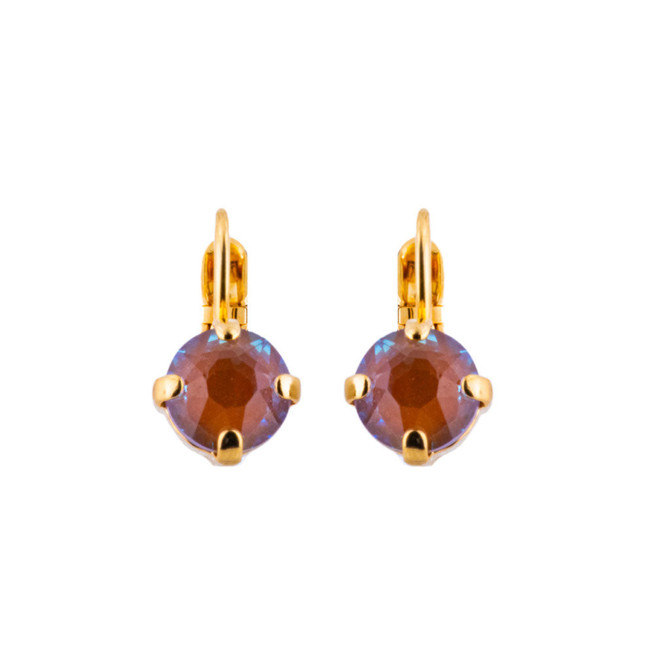 Mariana Petite Single Stone French Wire Earrings in Sun-Kissed Twilight - Preorder