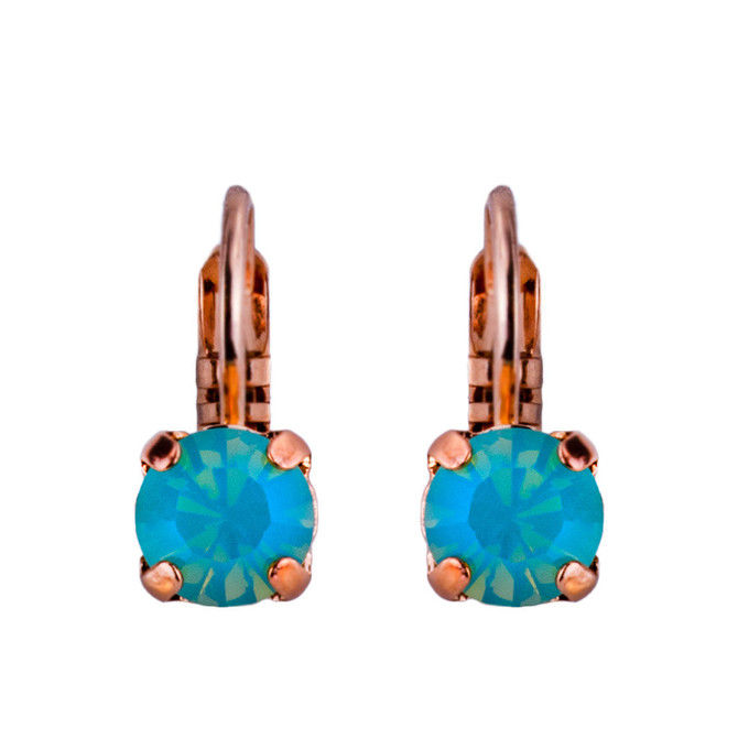 Mariana Petite Single Stone French Wire Earrings in Pacific Opal - Preorder