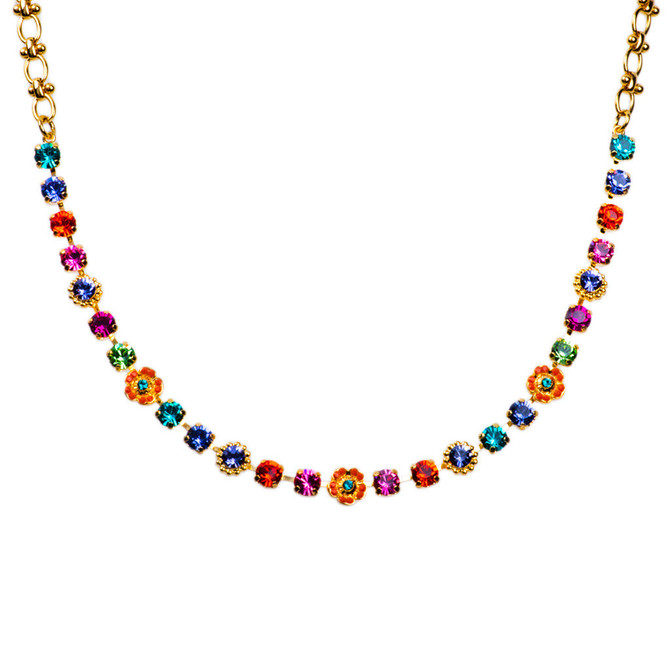 Mariana Petite Flower Cluster Necklace in Rainbow Sherbet - Preorder