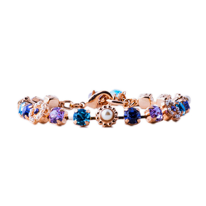 Mariana Petite Flower and Cluster Bracelet in Blue Moon - Preorder