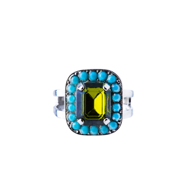 Mariana Emerald Cut Ring in Pistachio - Preorder