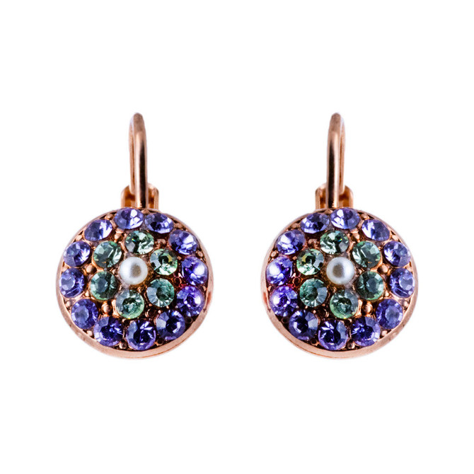Mariana Pave Round Petite French Wire Earrings in Mint Chip - Preorder