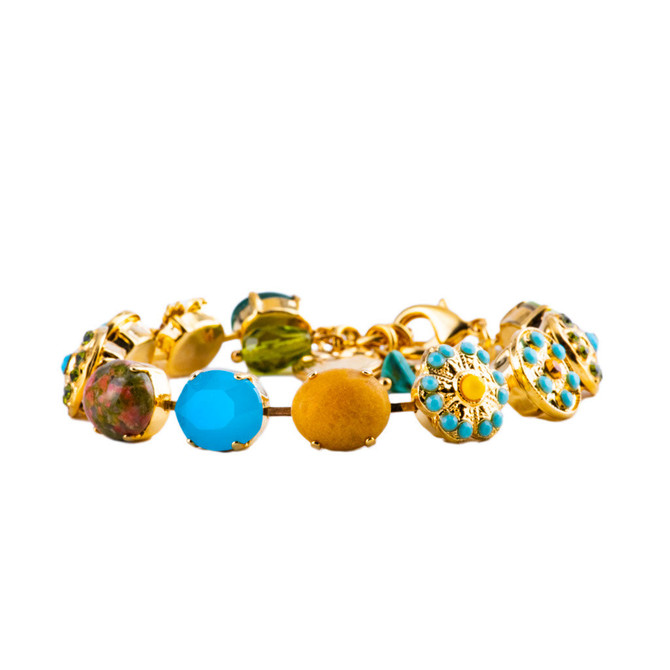 Mariana Lovable Oval Flower Bracelet in Pistachio - Preorder