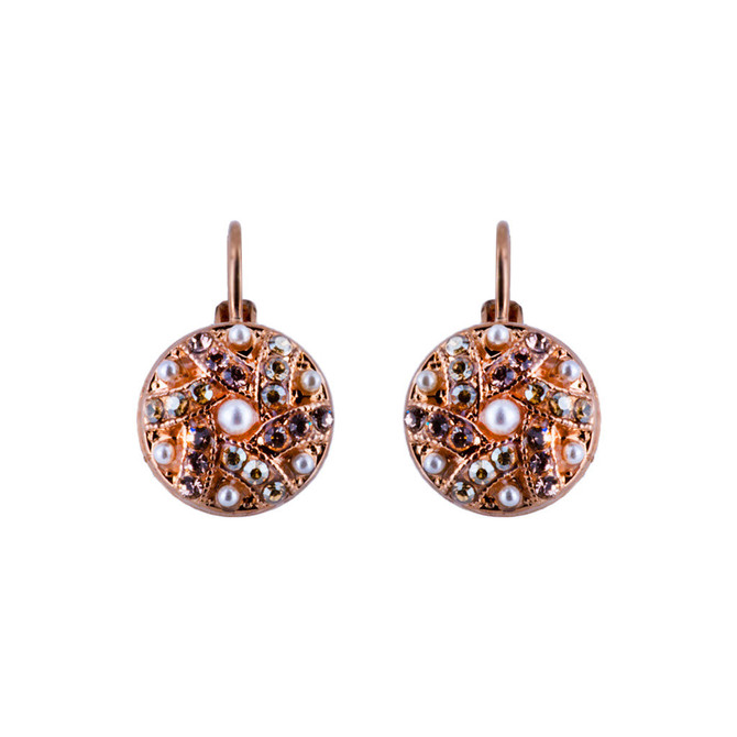 Mariana Swirl Pave French Wire Earrings in Cookie Dough - Preorder