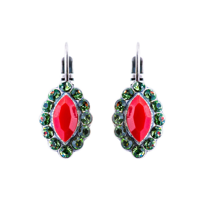 Mariana Diamond Cluster French Wire Earrings in Rainbow Sherbet - Preorder