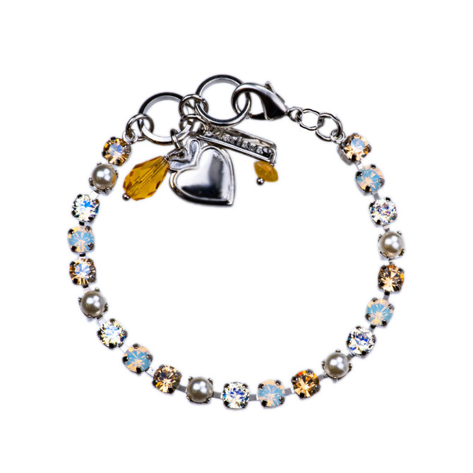 Mariana Petite Bracelet in Butter Pecan - Rhodium