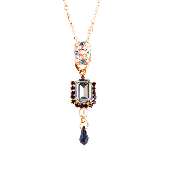 Mariana Emerald Cut and Pave Pendant in Rocky Road - Preorder