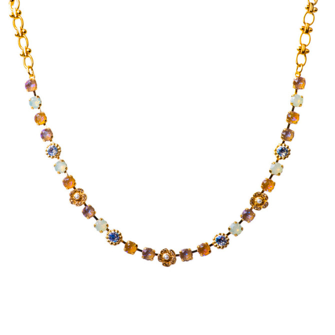 Mariana Petite Flower Cluster Necklace in Butter Pecan - Preorder