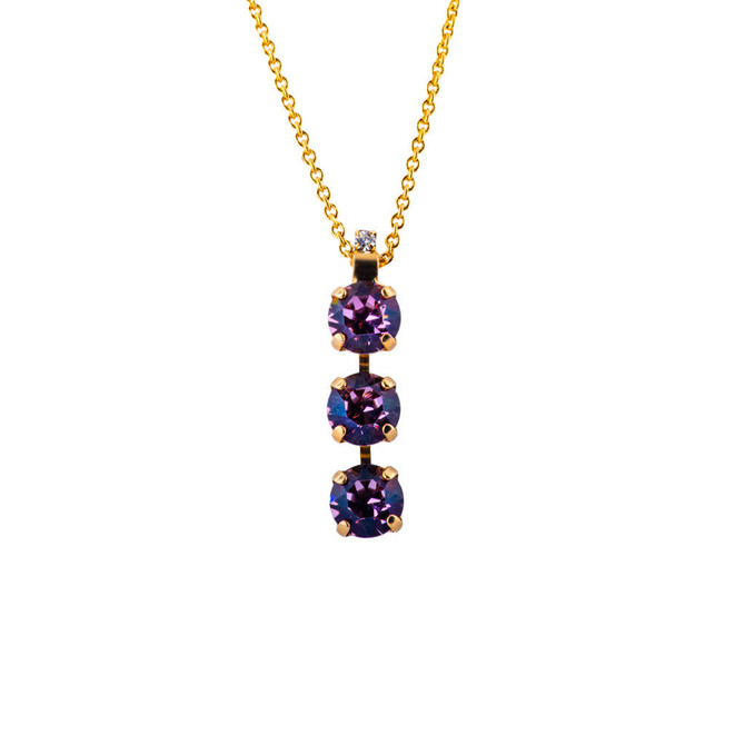 Mariana Must-Have Three Stone Pendant in Antiqued Pink - Preorder