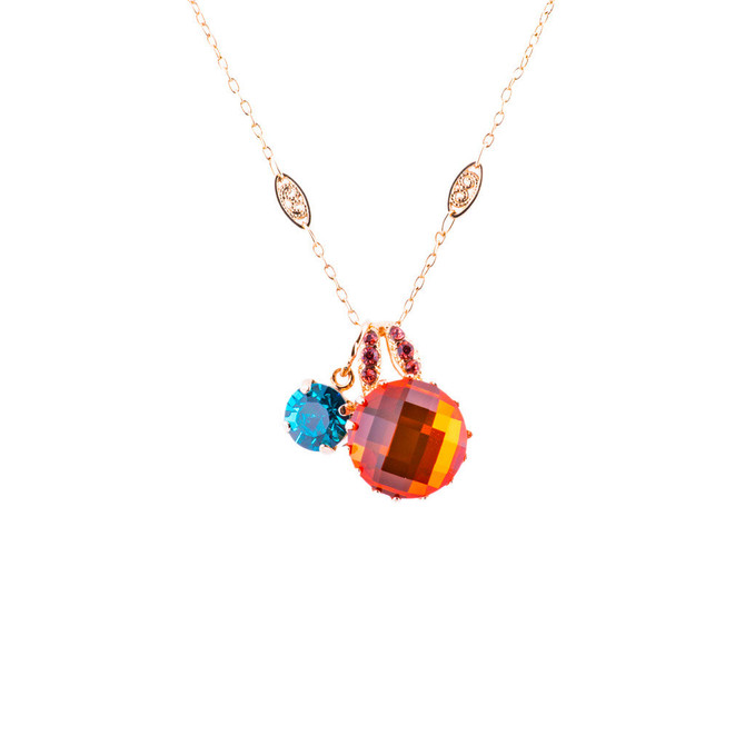 Mariana Double Stone Lovable Pendant in Rainbow Sherbet - Preorder