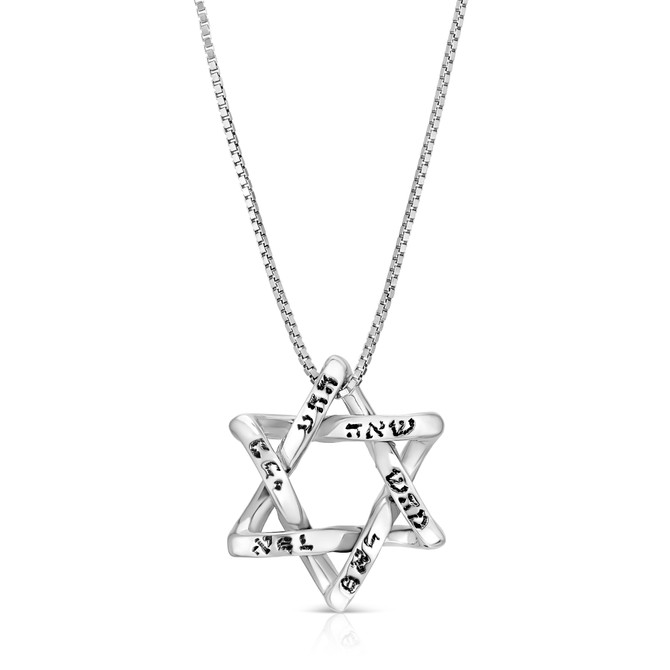 Kabbalah Sterling Silver Star Of David Pendant