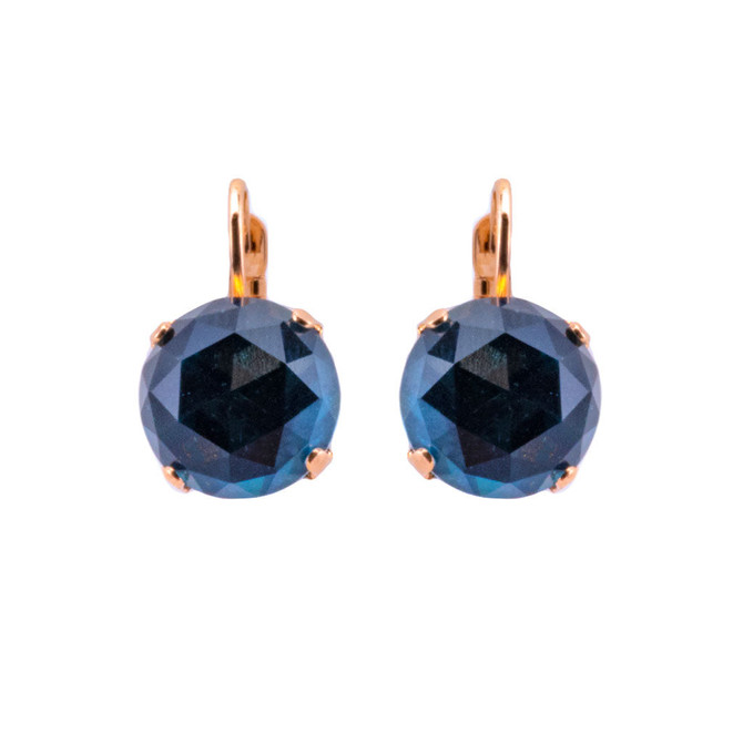 Mariana Lovable Everyday Rivoli Leverback Earrings in Blue Topaz - Preorder