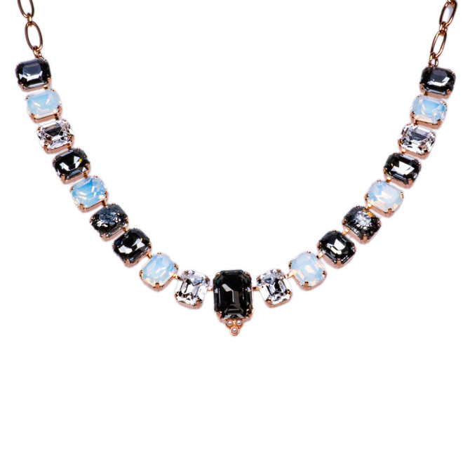 Mariana Emerald Cut Trio Cluster Necklace in Ice Queen - Preorder