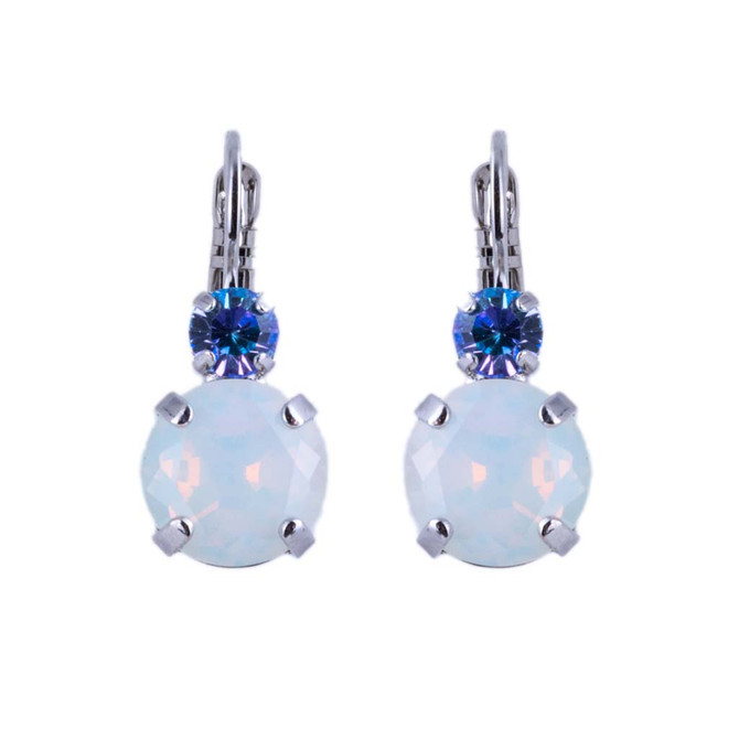 Mariana Lovable Double Stone Leverback Earrings in Ice Queen - Preorder