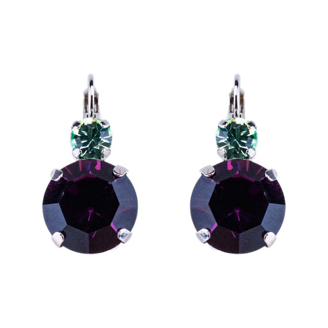 Mariana Extra Luxurious Double Stone Leverback Earrings in Enchanted - Preorder