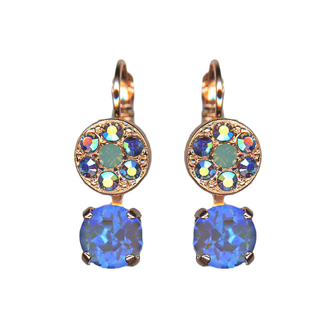 Mariana Double Stone Cluster and Round Leverback Earrings in Fairytale - Preorder